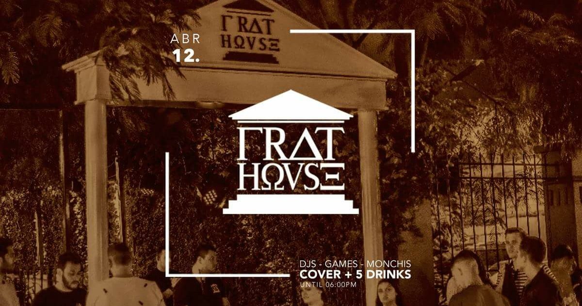 Que mejor lugar para pegarsela que en Frat House !!!! Y este jueves Rifaremos dos entradas dobles entre los que le den RETWEET!!

 🏛🔥🍻