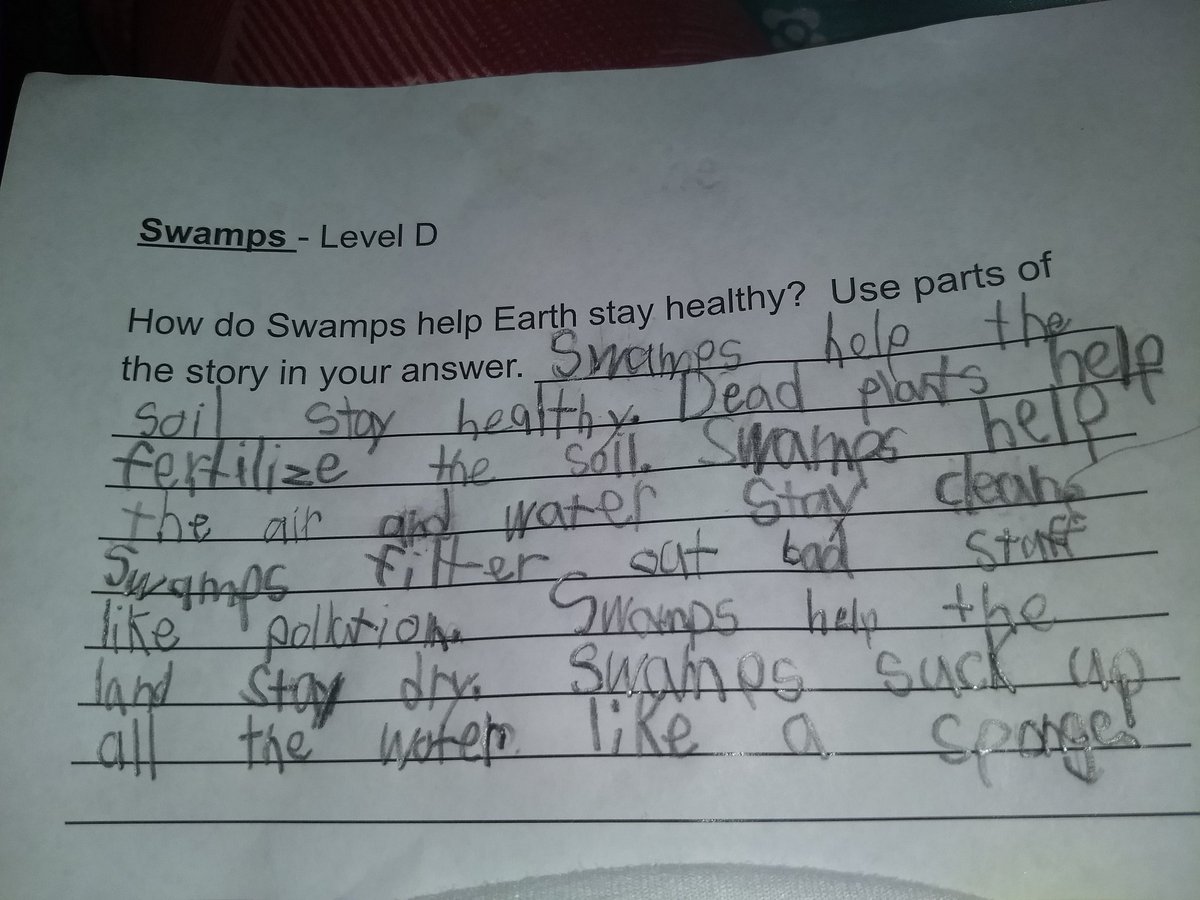 Medora_B's tweet photo. I'm not sure who was more excited about Zelda's homework tonight... No, I am sure. It was totally me. #FutureScientist? Thanks @EMYoderElem  and @Beth_Curasi  for making a former wetland biogeochemist's night! https://t.co/DHcE2L8ycd