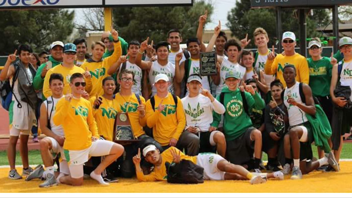 newdeal_lions's tweet photo. Congrats to the ND Varsity Boys Track team, 14th consecutive district title! And...JV Boys and JV Girls winning district, and Varsity Girls placing 3rd.  Great job, Lions! #ndlions #ftr https://t.co/GDnrcRvzTc