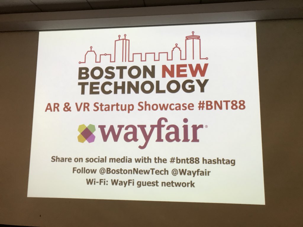 Thank you <a href="/BostonNewTech/">Boston New Technology (BNT)</a> for organizing this amazing event at <a href="/Wayfair/">Wayfair.com</a> in Boston! #bnt88