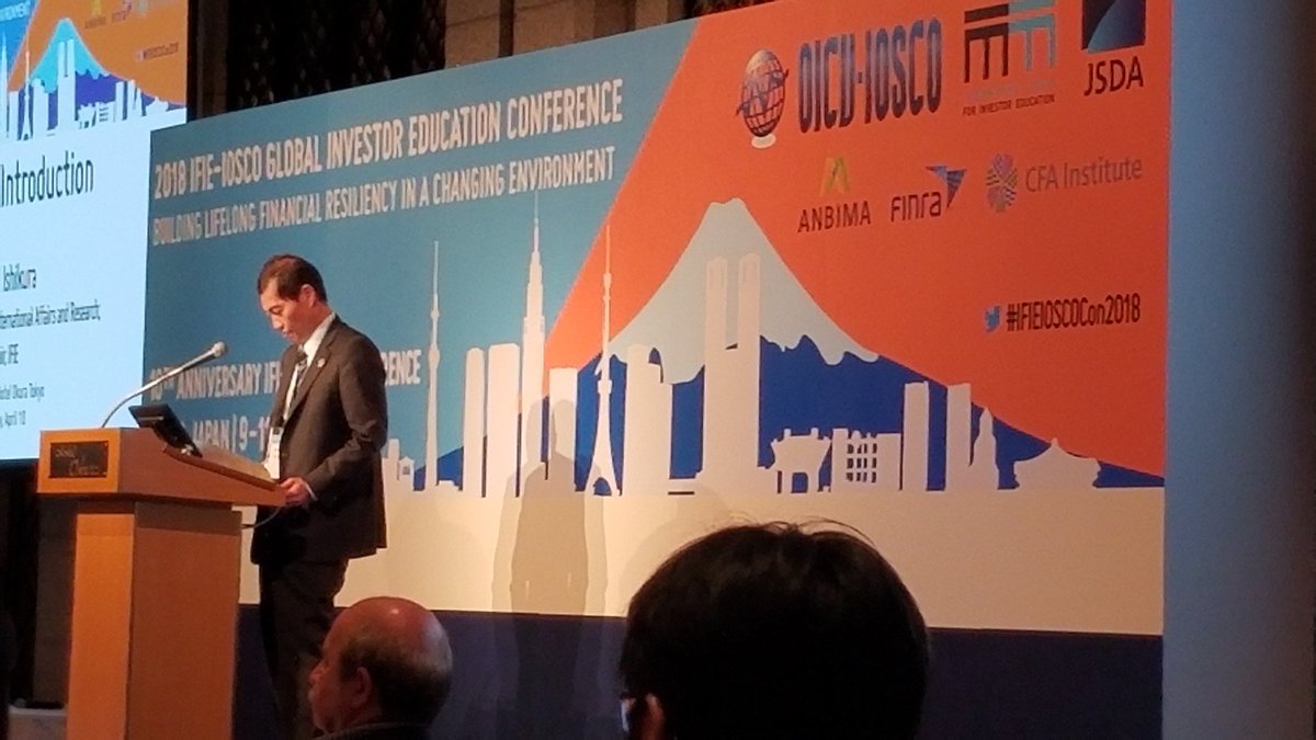 RobertStammers's tweet photo. Koichi Ishikura, Director at JSDA and Chairman of IFIE opens 10th annual IFIE-IOSCO Global Investor Education Conference in Tokyo. #IFIEIOSCOcon2018 https://t.co/Sq23k0hiWG