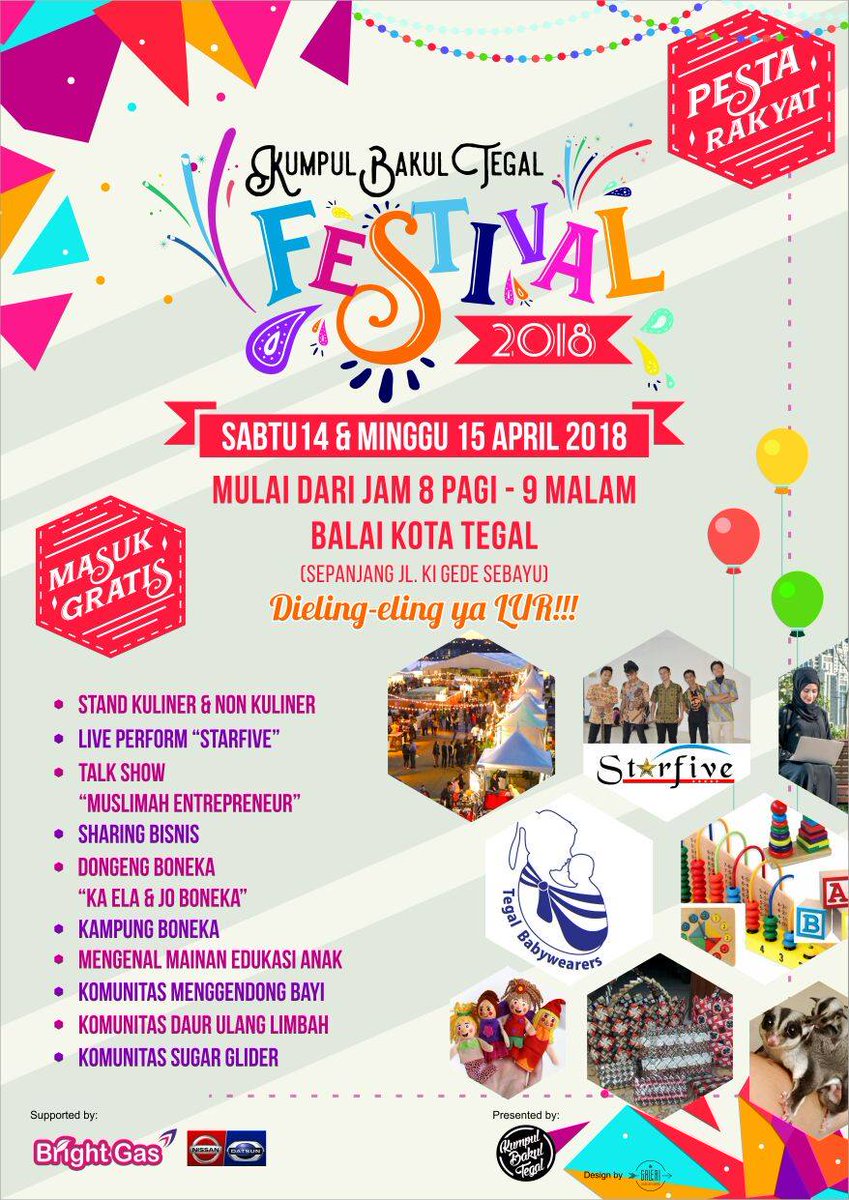 starfmtegal's tweet photo. ayo catat tanggalnya... banyak acaranya.. ada dongeng boneka, ada live musik dll.. @infotegal @dolantegal
#harijadikotategal
#infotegal
#dolantegal https://t.co/rIIhoRDUss