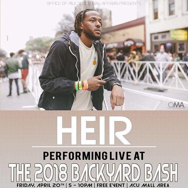 acuoma's tweet photo. We got a message....Micha West aka Heir will also be performing his new latest hits, only at the Backyard Bash!
_________
#Backyardbash2018 https://t.co/CWTJE6NDKb https://t.co/5ElXiawrbK