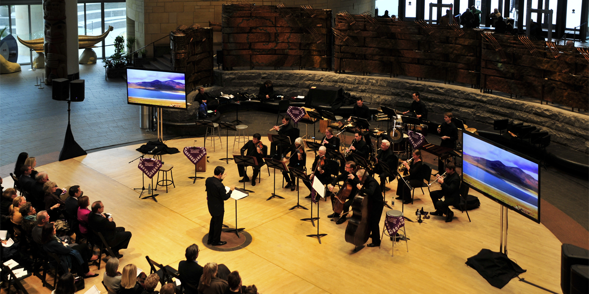 SmithsonianNMAI's tweet photo. Thank you, #CaminosDelInka & conductor @MiguelHarthBedoya, for a wonderful concert this afternoon to launch #SHIFTmusic. It was a pleasure to have you here, and to welcome composer #JimmyLopez. Come back any time! @FtWorthSymphony, @WashPerformArts, @kencen https://t.co/2PZNHSOLCx