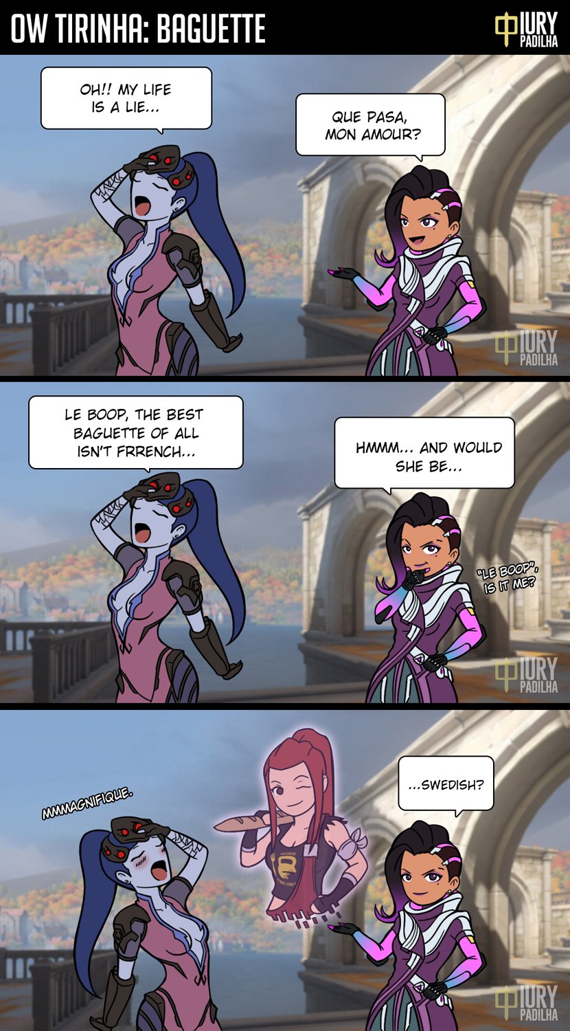Iury Padilha: Commiss open! (Slots Full) on Twitter: can't deal with this discovery!! 😆😆 #overwatch #widowmaker #sombra #BAGUETTE / Twitter