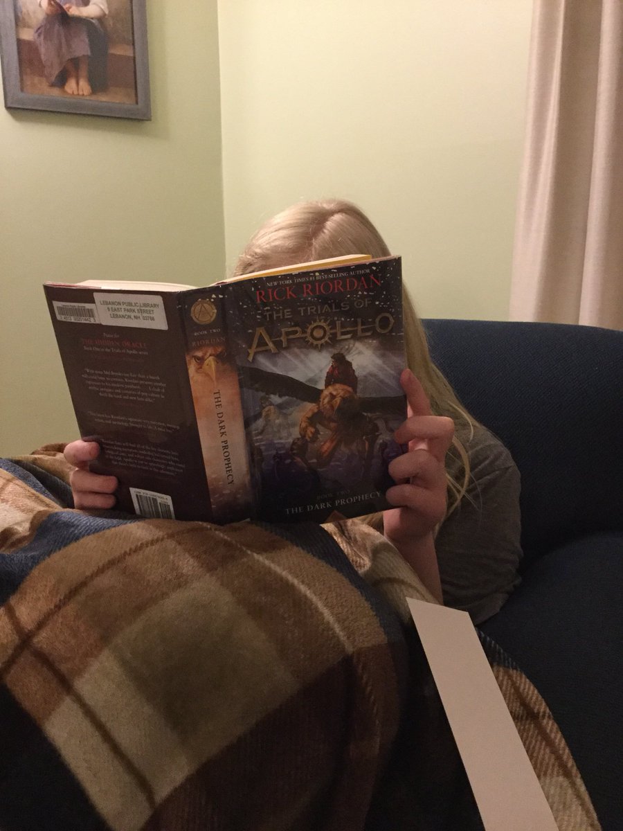Looking forward to getting my daughter back. She disappeared behind a whole lotta Riordan books weeks ago.  I’m sensing a return from this everlasting quest any day now. Thanks <a href="/camphalfblood/">Becky Riordan 📚 🎬</a> for the adventures!  #nationallibraryweek
