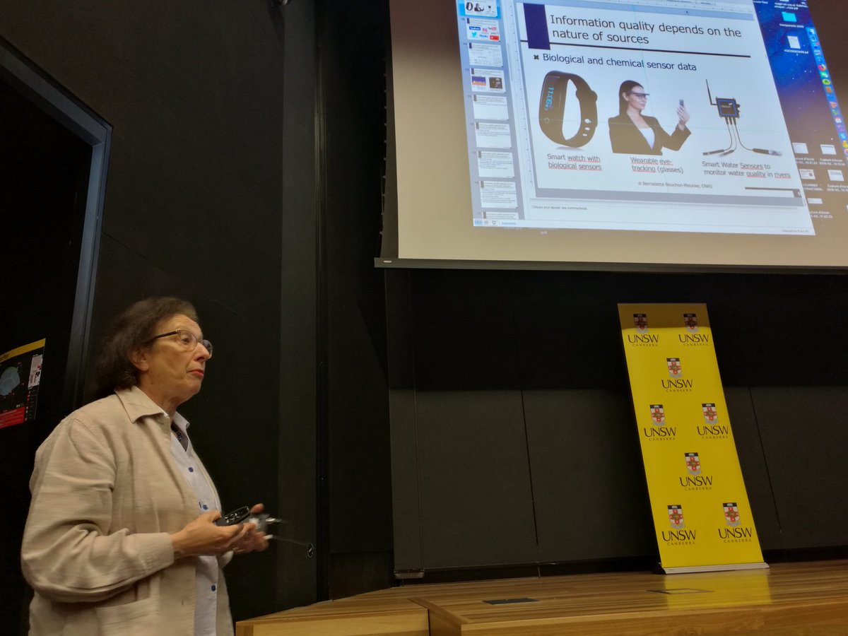 Heba_ElFiqi's tweet photo. Professor Bernadette Bouchon-Meunier talking about Fuzzy Approaches of information quality at the IEEE CIS workshop on advances in computational intelligence @UNSWCanberra @ieeecis https://t.co/3dUUigF4Xz