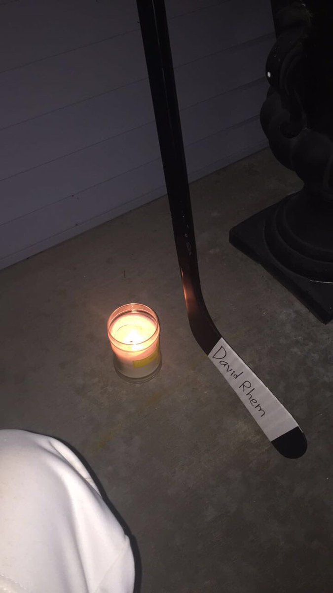 cvt2305's tweet photo. in honor of the loved ones we have lost, we now put our sticks out. we love and miss u david, and we continue to pray for all of the loved ones lost and affected by the humboldt tragedy. #HumboldtStrong https://t.co/MbJos1e18e