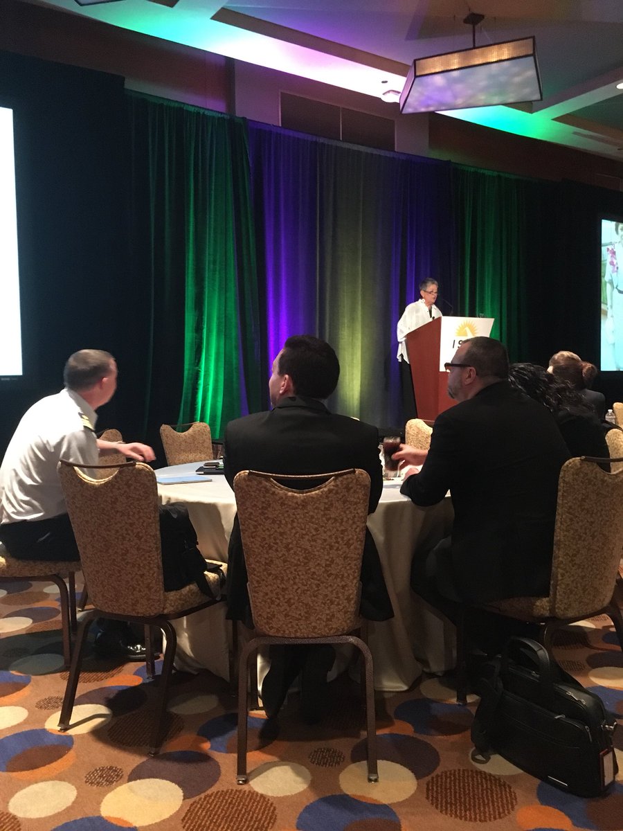 USCGPTC's tweet photo. @arossett rockin it for the closing session of #ISPI2018 https://t.co/ymBRGLsT4G
