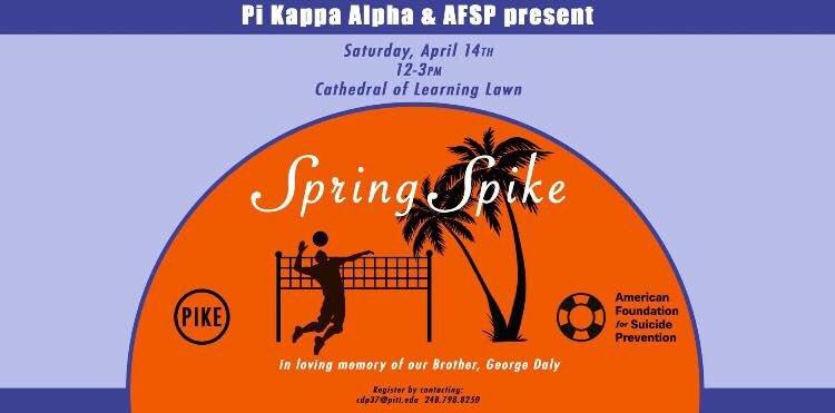 Spring Spike is this Saturday, the 14th!  Right now we have $9,000 raised but we want to keep the donations coming in so we can reach our goal!  Sign your teams up and donate here:  pikes.crowdchange.co/1892