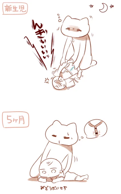 着替えをするときたまに成長を感じてました('˘`*)
いつも楽しませてくれてありがとう(笑)

オムツの線は絶対青か黄で描きたくなる
#育児絵日記 #2017apr_baby 