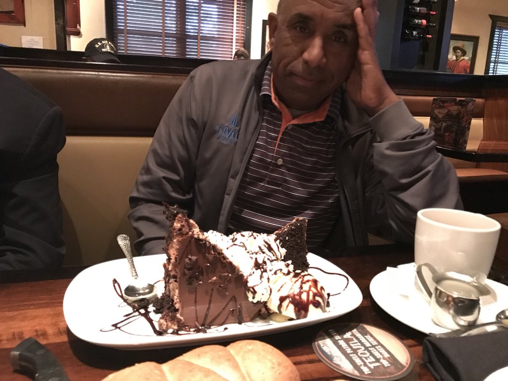 NickBollettieri's tweet photo. Coach Hassan had a little too much for desert tonight at @tennisindustry #TOMCON convention. https://t.co/efoeQjbJJk