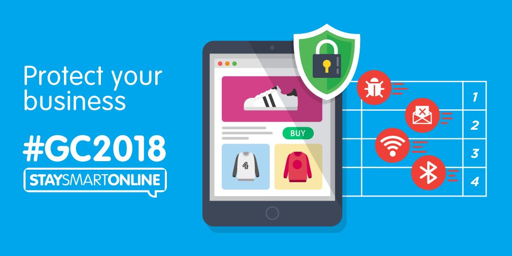 leonfoucheAU's tweet photo. Don’t let cybercrime take you down during the Commonwealth Games @GC2018. Follow our tips on how to protect your business. https://t.co/j3rVUpMVoJ #StaySmartOnline #GC2018 https://t.co/1qwaWDfZ1s