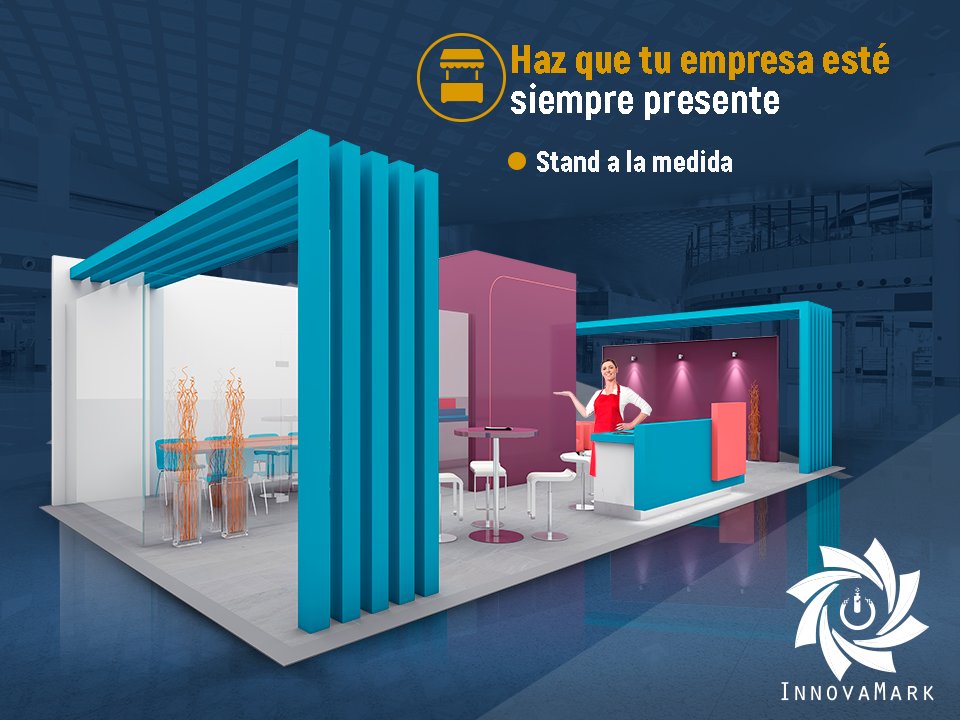 InnovaMarkCOL's tweet photo. No solo diseñamos tu stand, creamos toda una estratégia de venta al rededor de el. #AliadosEstrategicos #FormamosEmpresa #CreamosEntorno https://t.co/FvvXjHZBVX