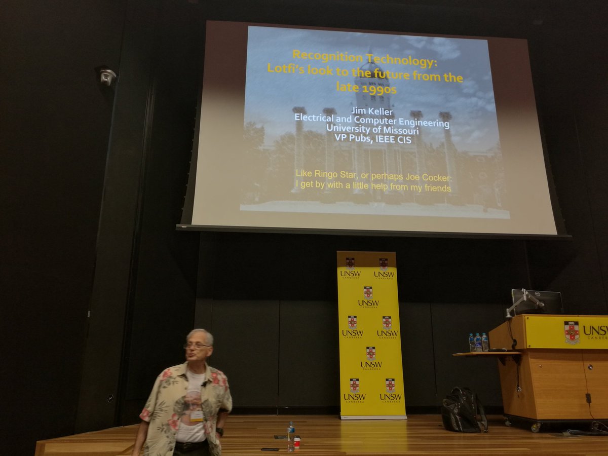 Heba_ElFiqi's tweet photo. Professor Jim Keller talking about Lotfi Zadah's look to the future from the late 1990s about recognition technology @UNSWCanberra @ieeecis https://t.co/WUYtGKdzRs