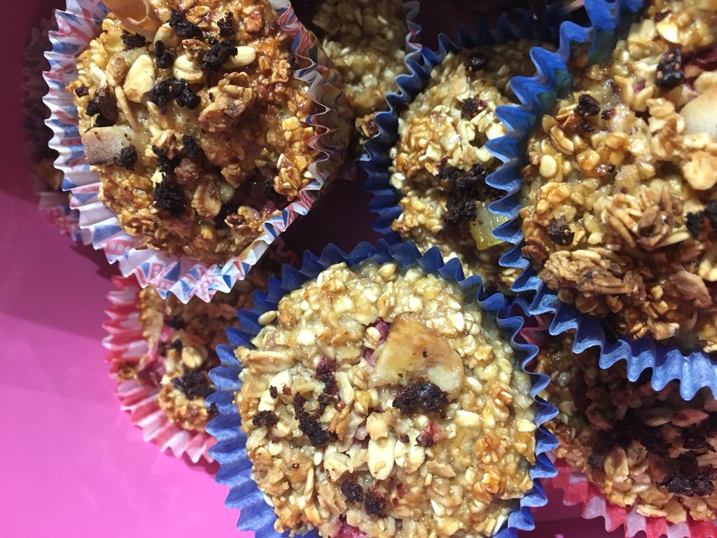 AmandaY52880822's tweet photo. @brockwellyear6 as a family not keen on hot cross buns 😳, Amelie opted to bake strawberry and banana oatie breakfast muffins, yum 😋 bat girl needs her energy 😂 https://t.co/Bb67NIZ7ow