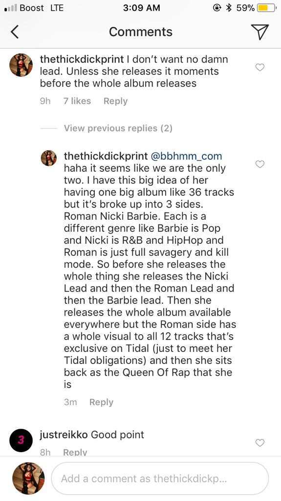 KingOfThaTops's tweet photo. I saw a lil idea of the three sides and done went and came up with this whole novel lolol. Ayo @NICKIMINAJ hire me as a side manager babylove! ๐๐๐ฆ #Nicki4 #Nicki3 #Nicki2 #Nicki1 #NM4 https://t.co/0MXhdIwUKO