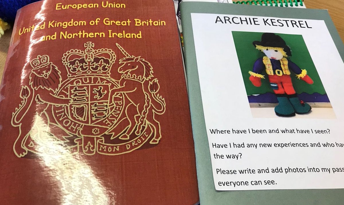 RemLearning's tweet photo. Archie has been off on adventures - he went away on holiday over Easter as part of The Archie Project with King Ina Academy in Somerton who are working with Immacolata House - he even had his own passport! https://t.co/28eB4NAzNK
