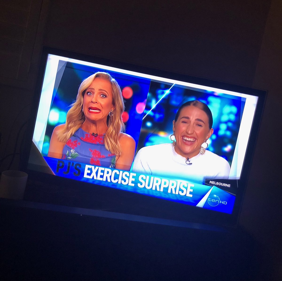 TheCommsDeptHQ's tweet photo. ICYMI: Here’s a quirky story from our client @ausradionetwork’s @jaseandpj which was featured on @theprojecttv last night - @BickmoreCarrie’s face says everything about PJ’s rather awkward surprise at the gym! Must watch: https://t.co/9engFh8mDb https://t.co/urzn6nN1lQ