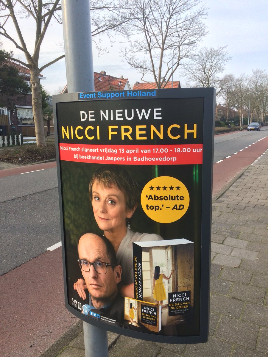 JaspersBoeken's tweet photo. Prachtig @Anthos_LT, nu kan @InBadhoevedorp er echt niet meer omheen! A.s. vrijdag signeert @FrenchNicci bij @JaspersBoeken ! https://t.co/fbkuZ9LhGg