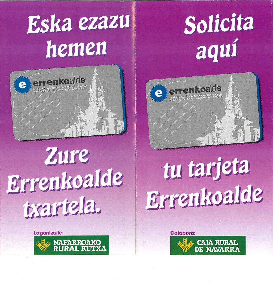 🔴🔴🔴🔴🔴

[eus] Gaurtik aurrera...
🛍💳💳🛍ZATOZ ERREKOALDEKO DENDETARA eta IRABAZI EROSKETA BONOAK!

[cas] A partir de hoy...
🛍💳💳🛍¡VEN A LAS TIENDAS DE ERRENKOALDE y GANA VALES DE COMPRA!