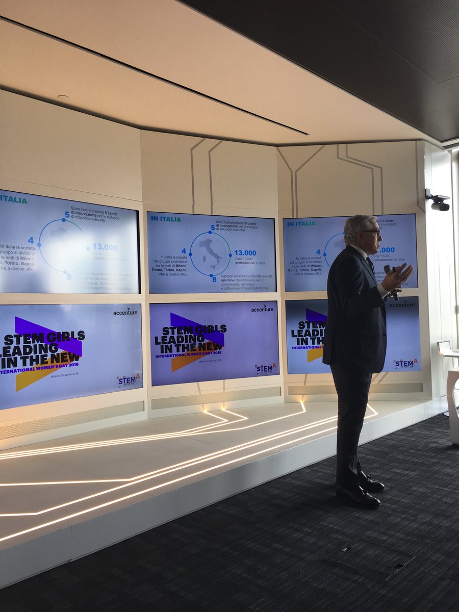 rate71's tweet photo. Oggi Accenture presenta #GettinToEqual in partnership  #STEMinthecity a 100 neolaureate e laureande nell Accenture Client Innovation center di Milano, per parlare di innovazione e di inclusione. Fabio Benasso da il benvenuto e parla di Accenture https://t.co/e8GyiGHmiH