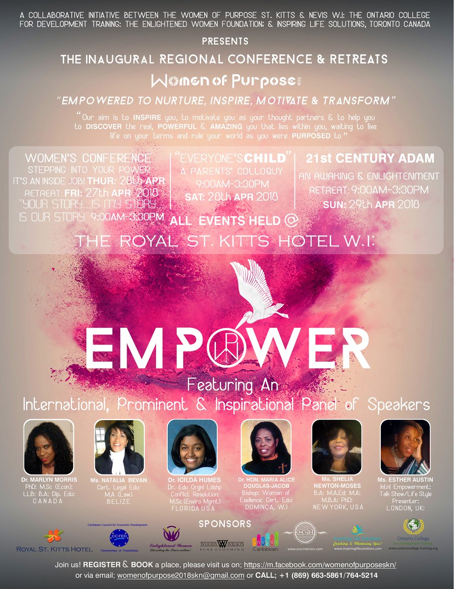 WOPSKN's tweet photo. Come on out and be part of our inaugural Women;s Conferenece and Retreats Thursday 26th to Sunday 29th April, 2018 at 9 am to 3:30 pm daily. Be part of it not just hear about it. https://t.co/vvcTwRRlQQ