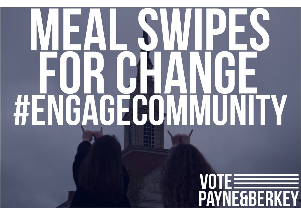 PayneBerkey2018's tweet photo. Our left over meal swipes and Bison Bucks should go towards something that matters. We have done some research and have looked at colleges who have used their excess meal swipes for the good of their students and community. We want to do the same. https://t.co/DkkyY99s8L