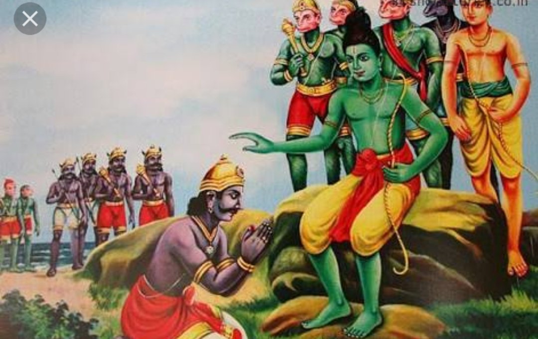Vibhishana, surrendered to Rama before his battle with Ravana. Later, he was crowned king of Lanka after Ravana was killed by Rama. He stands for righteousness. He is not a true Chiranjivi, as his boon of longevity is to remain on the earth only until the end of the Mahayuga.