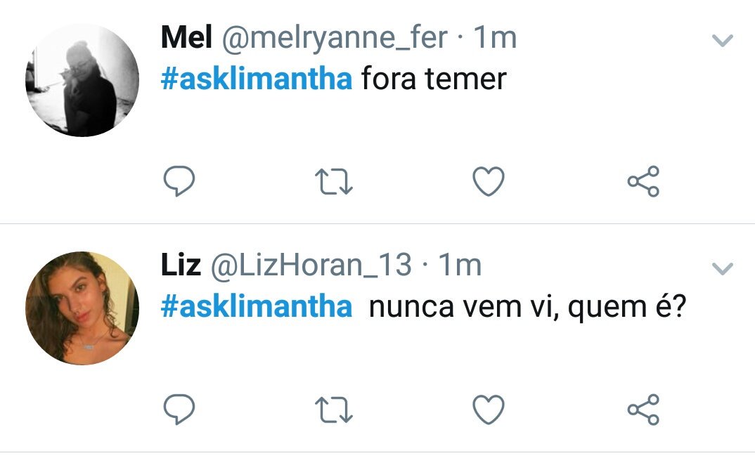 hannahmarinaofc's tweet photo. Quem é? #asklimantha https://t.co/MW2oBwJw5M