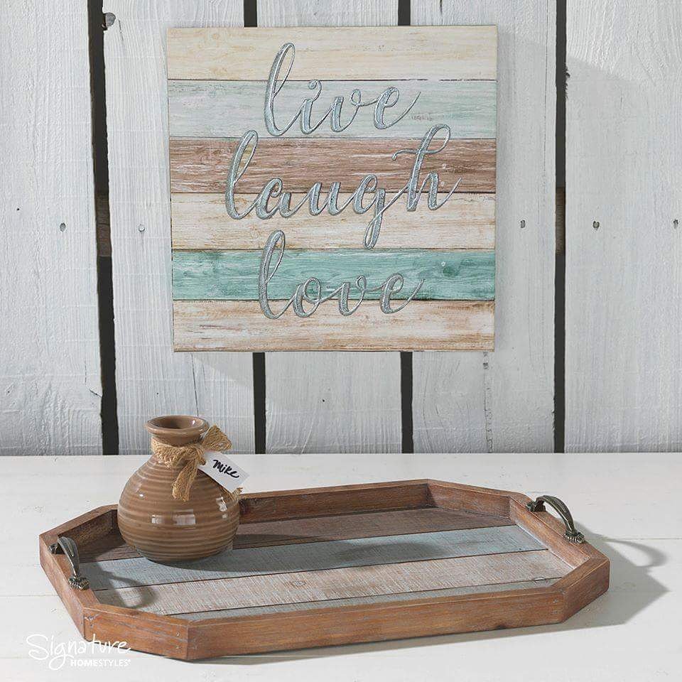 homewithbrandie's tweet photo. I can't even decide which room to put this in!? I have the tray already but will be adding the sign soon-decisions!! #homedecor #springline #signaturehomestyles #designyourhome #designyourlife #2018catalog https://t.co/Qvc5eL0O7S
