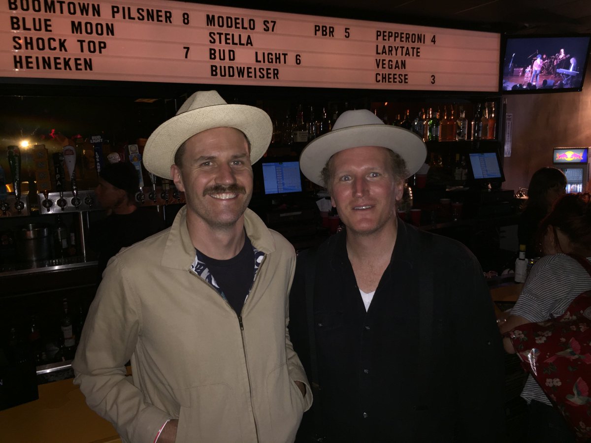 The Gentlemen Reunite!!!... for beer and a photograph last night in Los Angeles.  Topics of conversation included "I like your hat, it's like my hat."