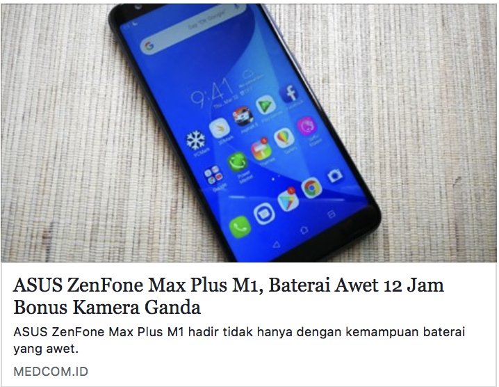 ASUS_Indonesia's tweet photo. ZenFans, penasaran bagaimana performa dari ZenFone Max Plus M1? Berikut rekan media https://t.co/B4VwjhR5Kk coba memberikan detail review mengenai ZenFone Max Plus M1 untuk kamu!
Link: https://t.co/hl69rWmTxU
#ASUSAja #ZenFoneMaxPlusM1id #FullViewForYou https://t.co/rd7V3jyC9r