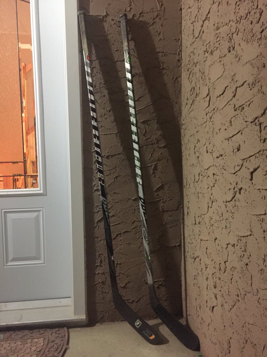 ChrisScheetz's tweet photo. My Son used these sticks when he played with @StephenWack when they were 15 in Leduc. They have to be the ones to remember him and the others that lost their lives, and the ones still fighting for theirs #PutYourSticksOut #HumboldtStrong https://t.co/hBaEmIPeZe