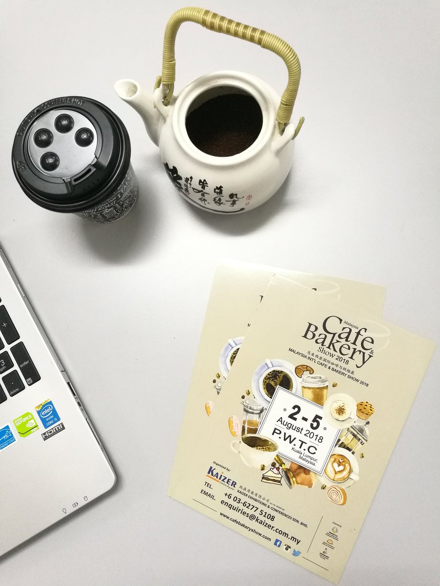 cafebakeryshow's tweet photo. #goodmorning #goodday #coffee #teapot  #laptop #micb #micab #2to5 #August #2018 #savethedate #cafe #bakery #cafe&amp;bakery #cafenbakery https://t.co/T2KzJ6R4VE