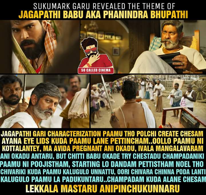 #Sukumar For You.!
#Thankyou For Making Me Part of #Rangasthalam
#Blessed 
Credits : #SoCalledCinema