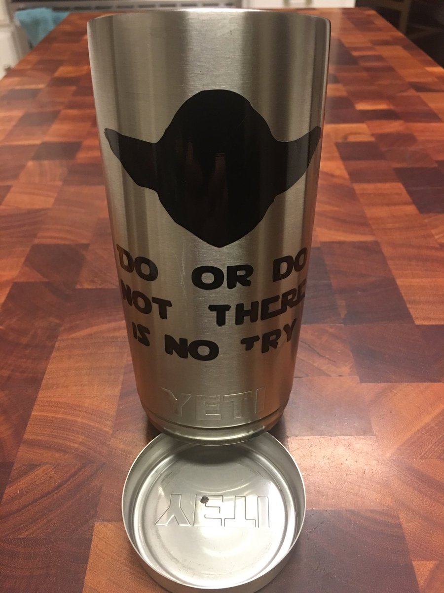 JoshMorphew's tweet photo. #bottomsoff my rambler. Help me @YETICoolers you’re my only hope! #DoOrDoNotThereIsNoTry https://t.co/Pt0O3MvyzH