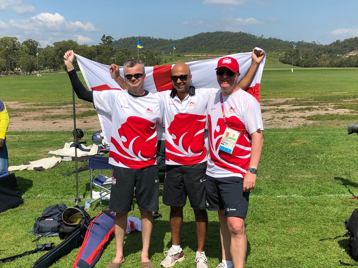 GOLD in the fullbore shooting pairs!!!! Patel and Luckman retain their title!!! Totally chuffed! #GC2018Shooting #IGoBeyond #homeandcountry