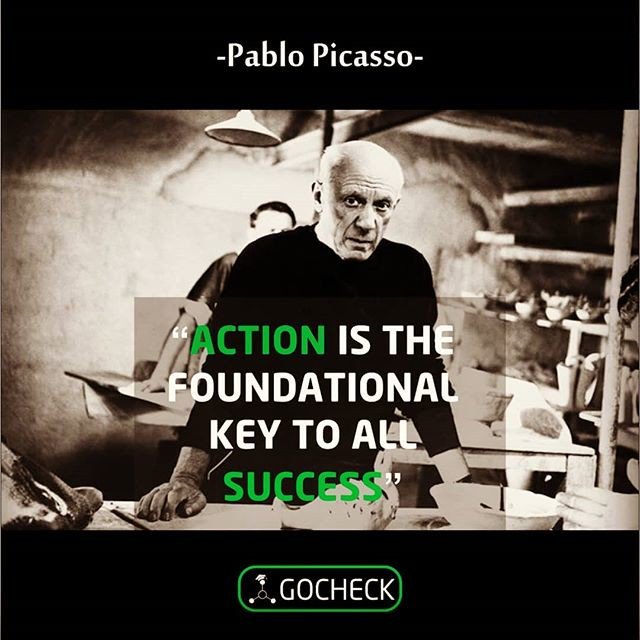 CryptKeeperBTC's tweet photo. Reposting @gocheckapp:
Action is the foundational key to success. One can dream and hope, but without action there will be no progress. To succeed take action, do something, do anything.
#GoCheckApp #pablopicasso #picasso #picassoquote #success #takeaction #quote #qotd #quotes https://t.co/4HtB0zJewG
