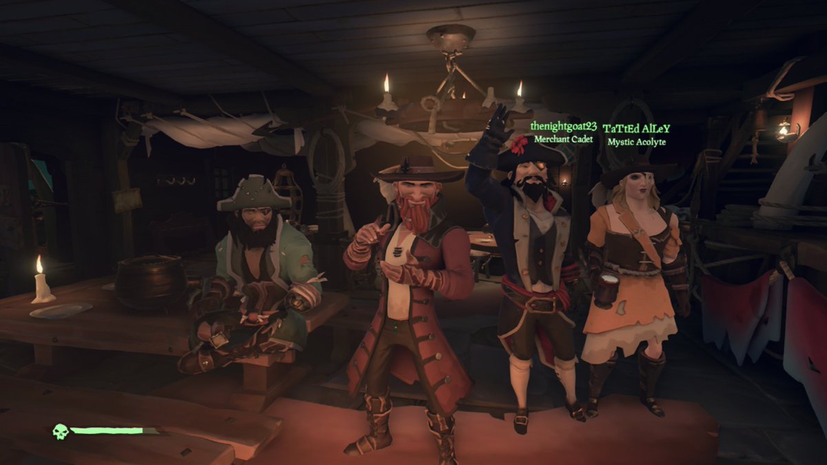 ThePhantom5's tweet photo. @SeaOfThieves 
I come in the name of
Blue Goat Rob,
I come in the name of
Golden Alley,
I come in the name of
Matthew the Greenman, 
Iam Roland Redbeard, 
And i come as myself,
And this our crew https://t.co/YSqDx1SUoh