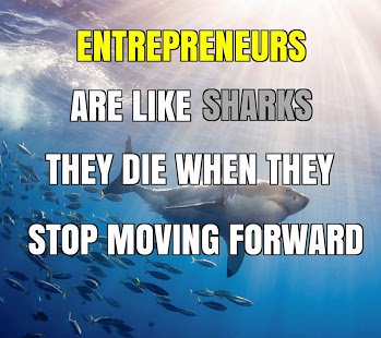 DID YOU KNOW! You are like a shark, you die when you are not moving forward. #KeepMoving #ForwardisTheMotion #Chooseday #Motivation #Entrepreneurship #entrepreneurshipstartup #SMEs