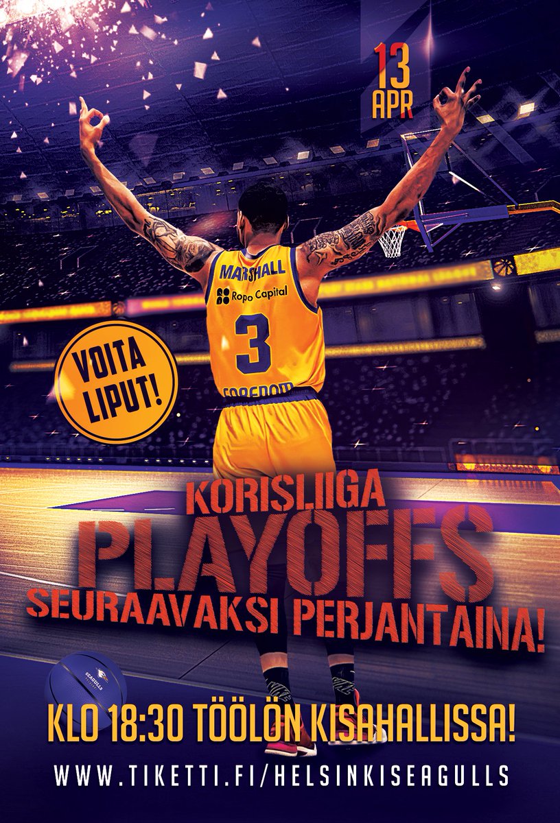 GullsBasketball's tweet photo. 👉🏼 VOITA LIPUT 🏀 PUDOTUSPELIIN!!
Osallistu arvontaan ja voita sulle &amp; frendilles liput pe 13.4. klo 18:30 Kisahallissa pelattavaan Helsinki Seagulls vs @Kouvot -matsiin.
👇🏼Osallistuminen on helppoa!!👇🏼
RETWIITTAA ja oot mukana arvonnassa.

*Arvonta suoritetaan pe 13.4. ip https://t.co/fA1VfdnJ4W