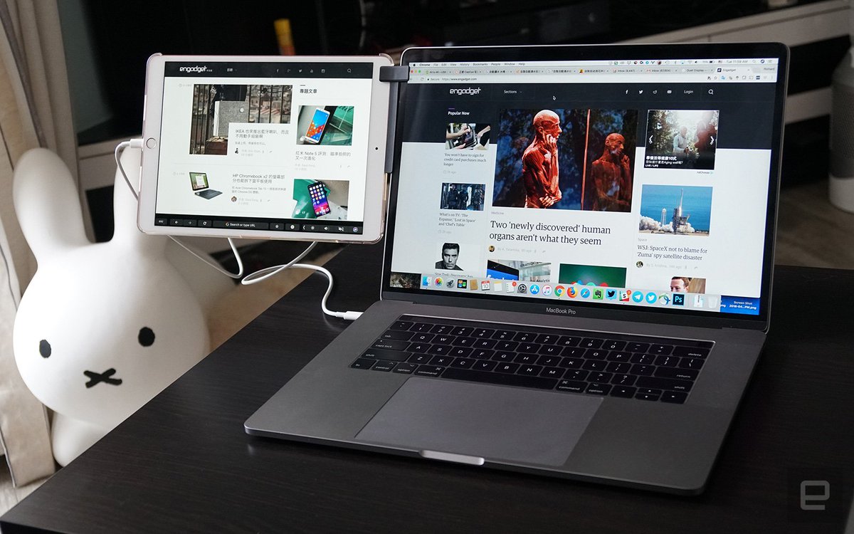 using ipad pro 2018 as external monitor for macbook pro