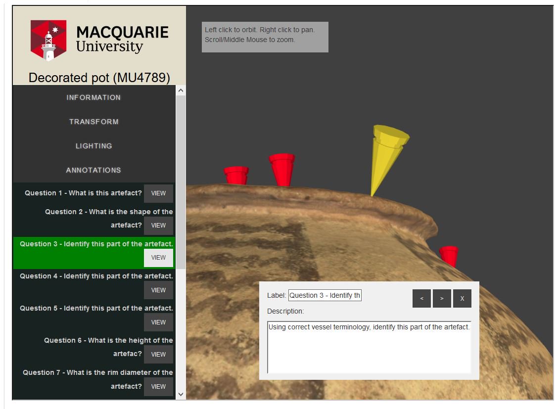 MACmuseumMQ's tweet photo. Our lucky AHIS190 'An Introduction to #Archaeology' students are some of the first to use the 3D scanned objects on our new online platform 'Pedestal' as part of their studies. Explore Pedestal for yourself here: https://t.co/WoJDruVbx6 https://t.co/FTUoKA4CzL