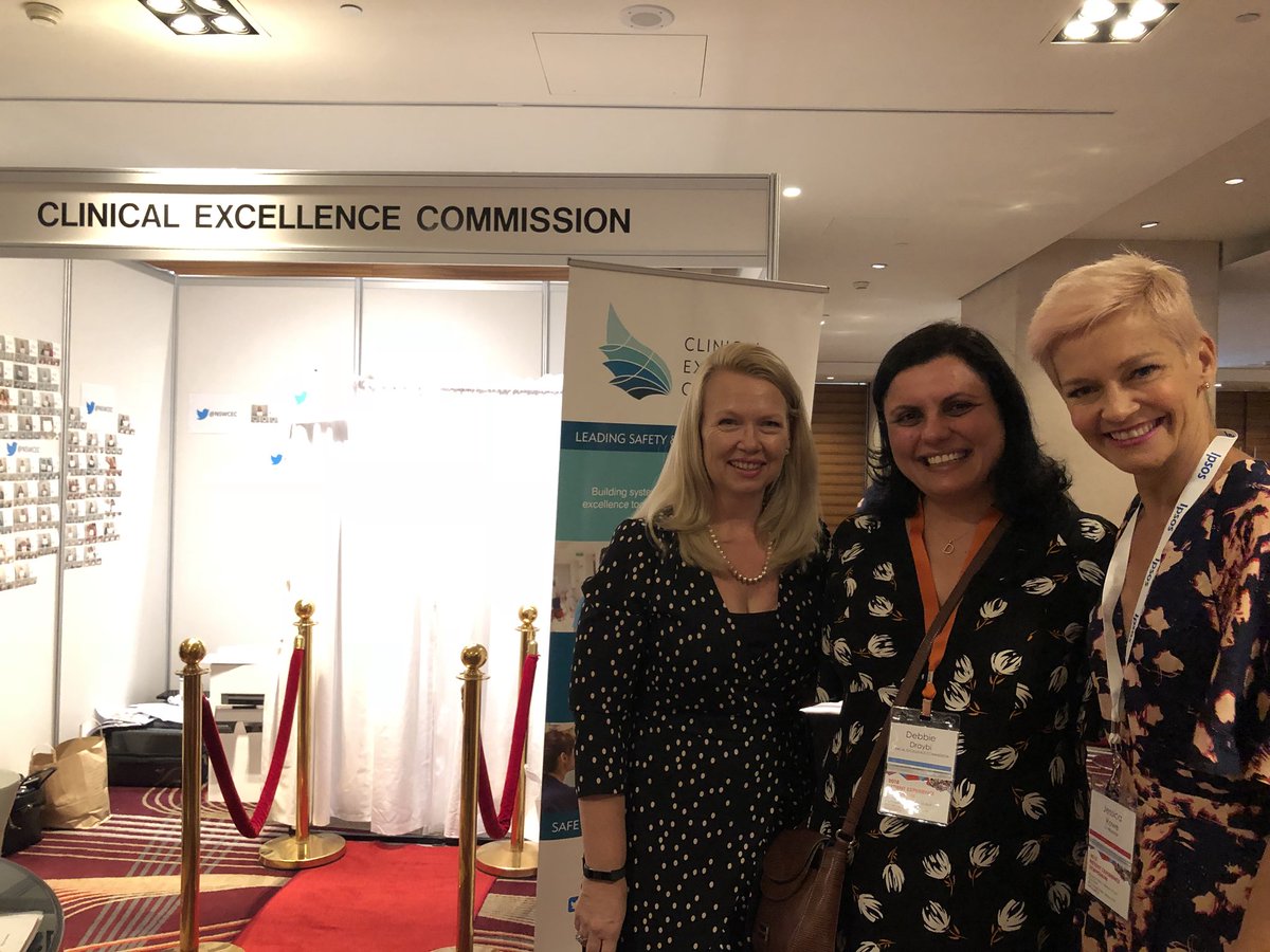 Great to have <a href="/JessRowe/">Jessica Rowe</a> here at #PExS2018 with <a href="/DebbieDraybi/">Debbie Draybi</a> <a href="/NSWCEC/">Clinical Excellence Commission</a>