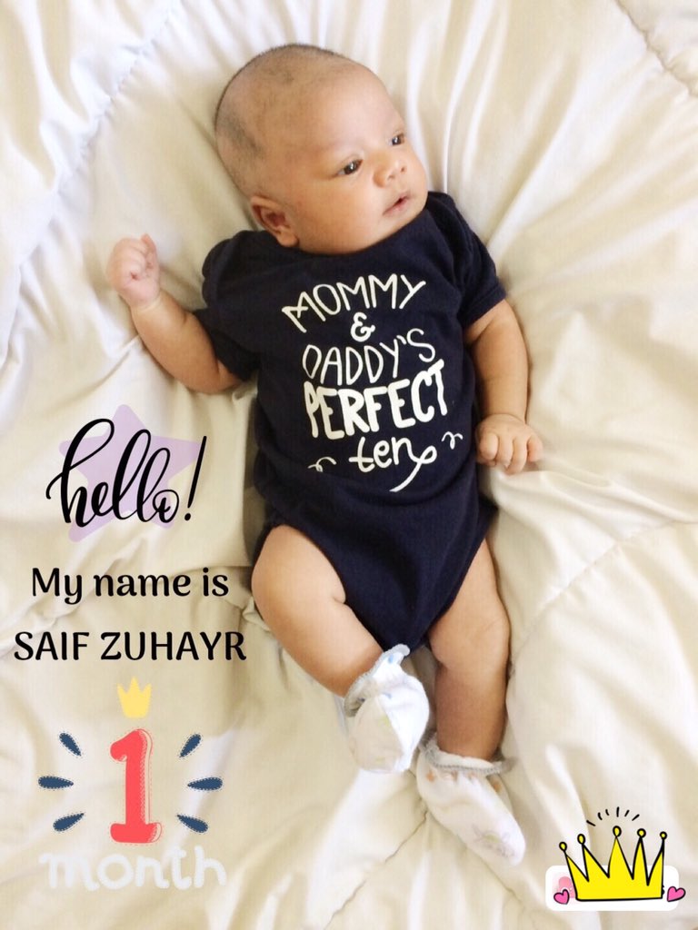 fatinesheh's tweet photo. This is Saif Zuhayr. Current weight at 1 month old 4.34kg. Lahir 2.82kg. https://t.co/UwODeOq4qb