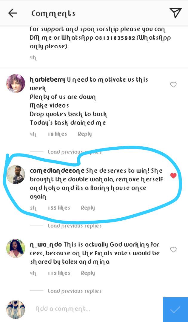 deolarepublic's tweet photo. You already know.. #TeamDeeone #bbnaija https://t.co/kqm2KucmdU