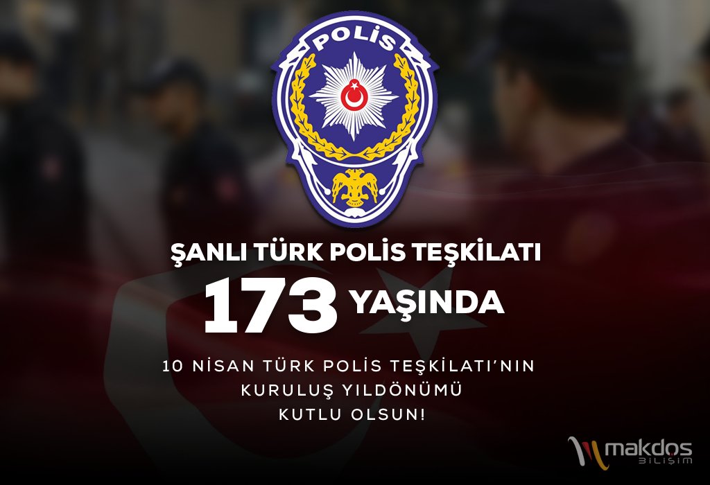 Şanlı Türk Polis Teşkilatı 173 yaşında.

#polishaftası #türkpolisi #makdos #makdosbilişim #server #serversunucu #teknoloji #bilişim #bulutsunucu
