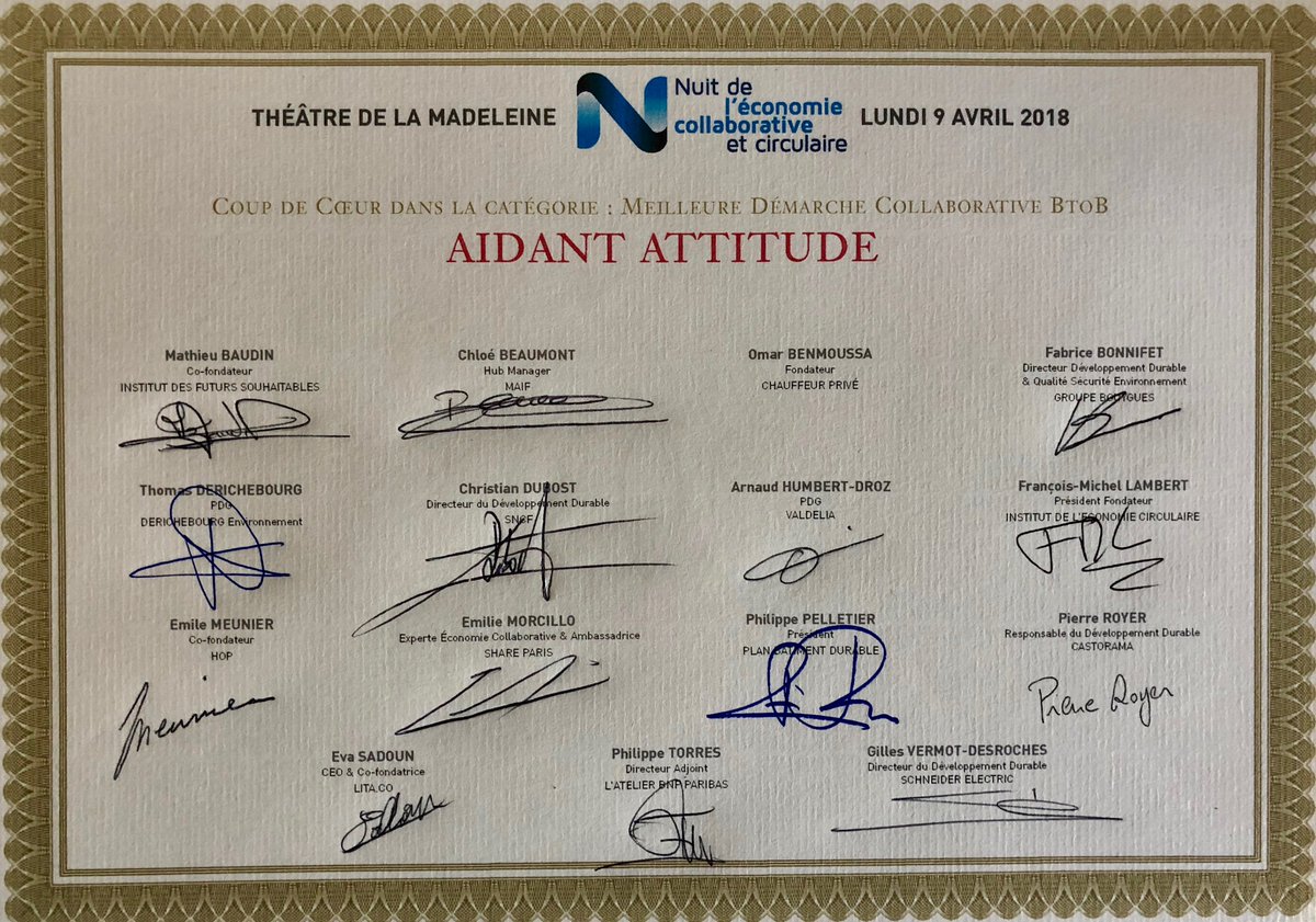Bravo à tous les lauréats de le de la nuit de la <a href="/NuitECC/">NECC</a>. Aidant attitude va pouvoir poursuivre le déploiement de son programme "aidants en réseau" destiné aux salariés d'entreprises. Cultivons la bienveillance !