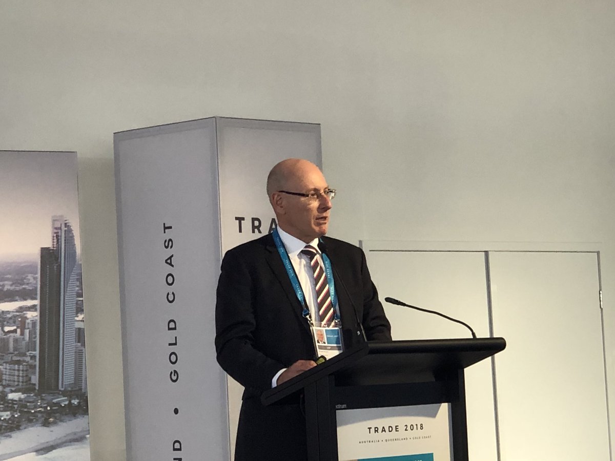 GetRightMinder's tweet photo. Mr Michael Walsh, Director-General of Queensland Health, takes us through Queensland Health and the opportunities within digital technology. #Trade2018 @tradeinvestqld #rightminder https://t.co/lknplvKxG7